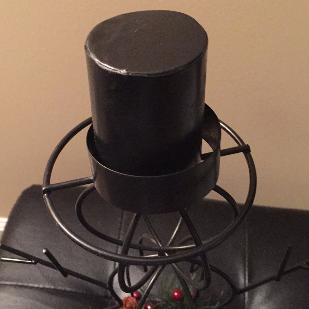 14” Black Wire Snowman - Picture 3 of 3